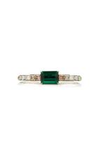 Ara Vartanian 18k Gold And Green Tourmaline Double Finger Ring