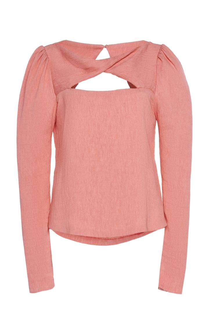 Moda Operandi Johanna Ortiz Sweet Kiss Twist-detailed Crepe Top Size: 2