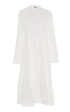 Juliet Dunn Long Embroidered Cotton Coat