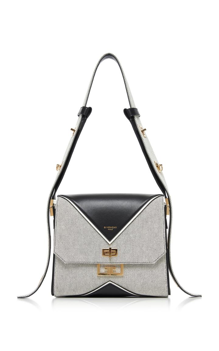 Givenchy Eden Medium Leather And Canvas Shoulder Bag