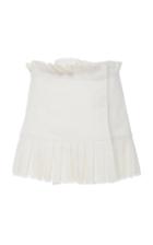 Alexis Merit Pleated Linen Mini Skirt