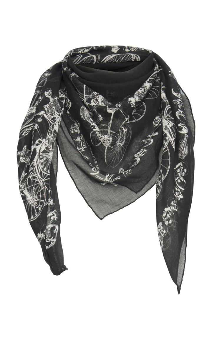 Alexander Mcqueen Printed Modal And Silk-blend Scarf