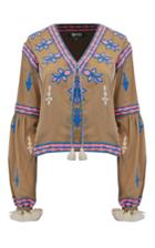 Mochi Tinsin Embroidered Balloon Sleeve Top