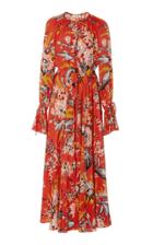 Diane Von Furstenberg Cinched Waist Floral Dress
