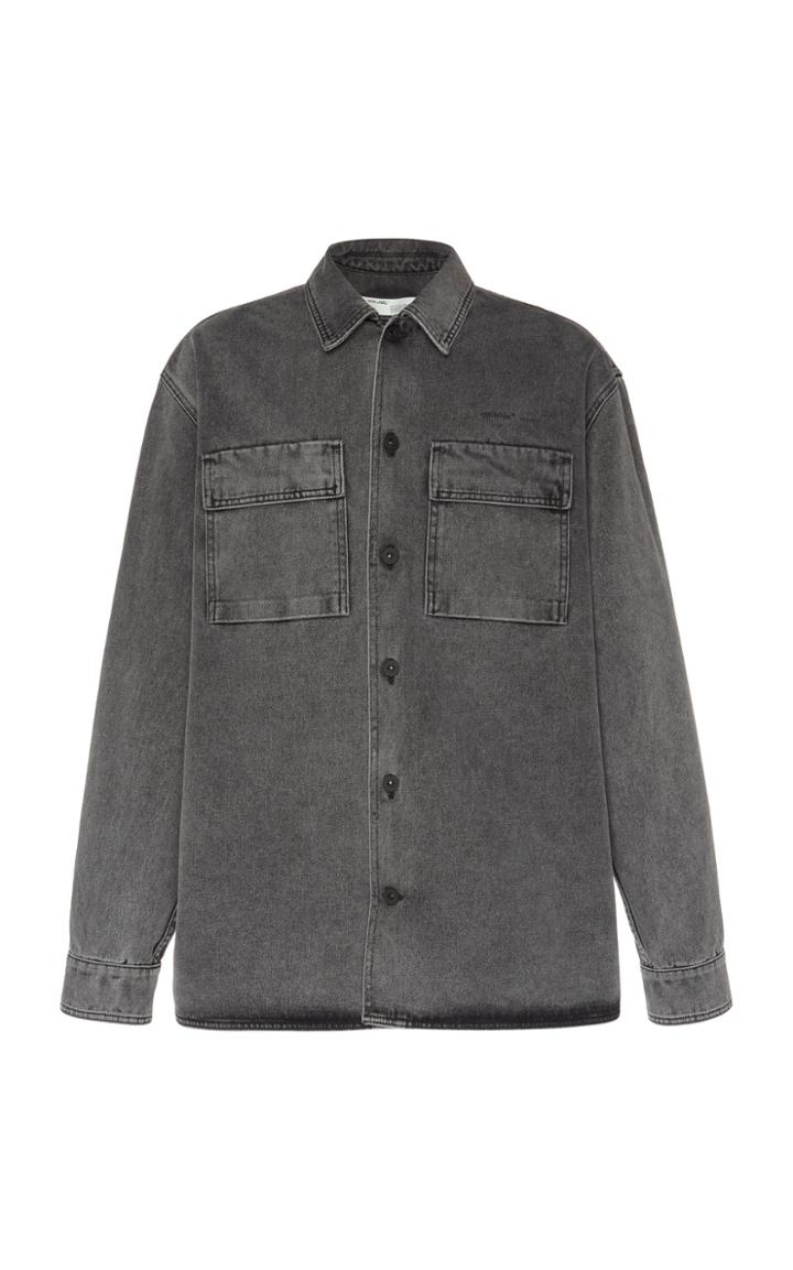 Off-white C/o Virgil Abloh Logo Oversized Denim Shirt Jacket