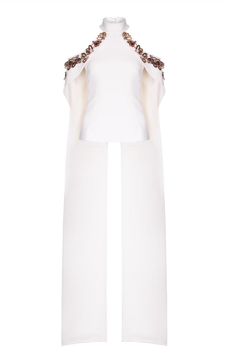 Safiyaa Alani Embellished Cap Top