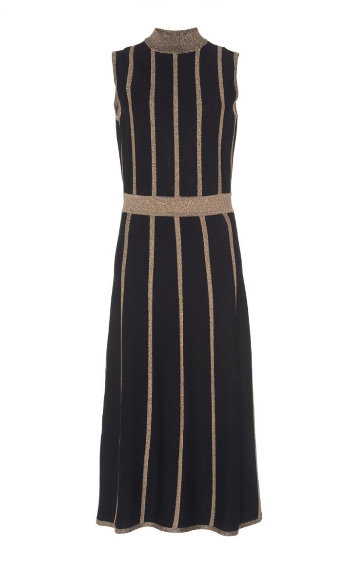 Dhela Golden Knitted Dress
