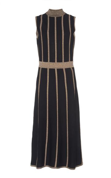 Dhela Golden Knitted Dress