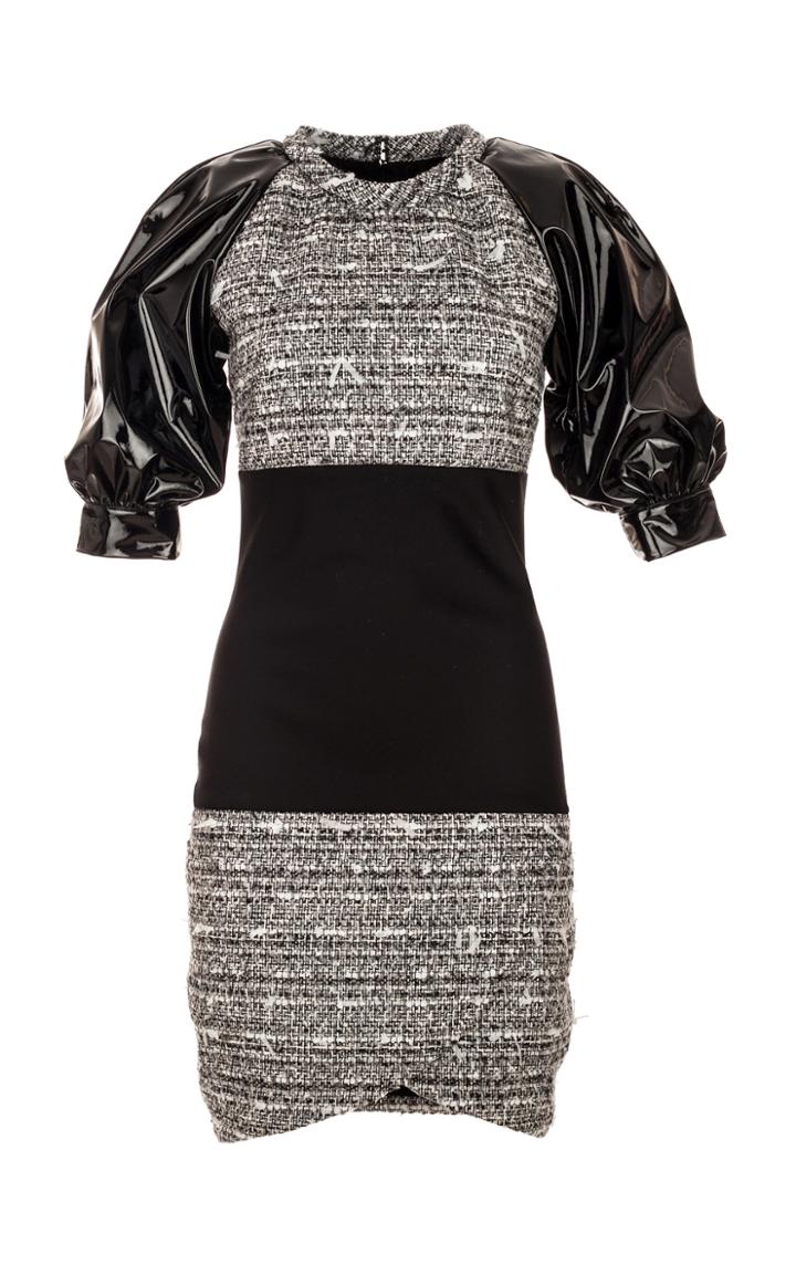 Genny Multi Fabric Mini Dress