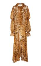 Preen By Thornton Bregazzi Jocelyn Printed Sheer Midi Dress