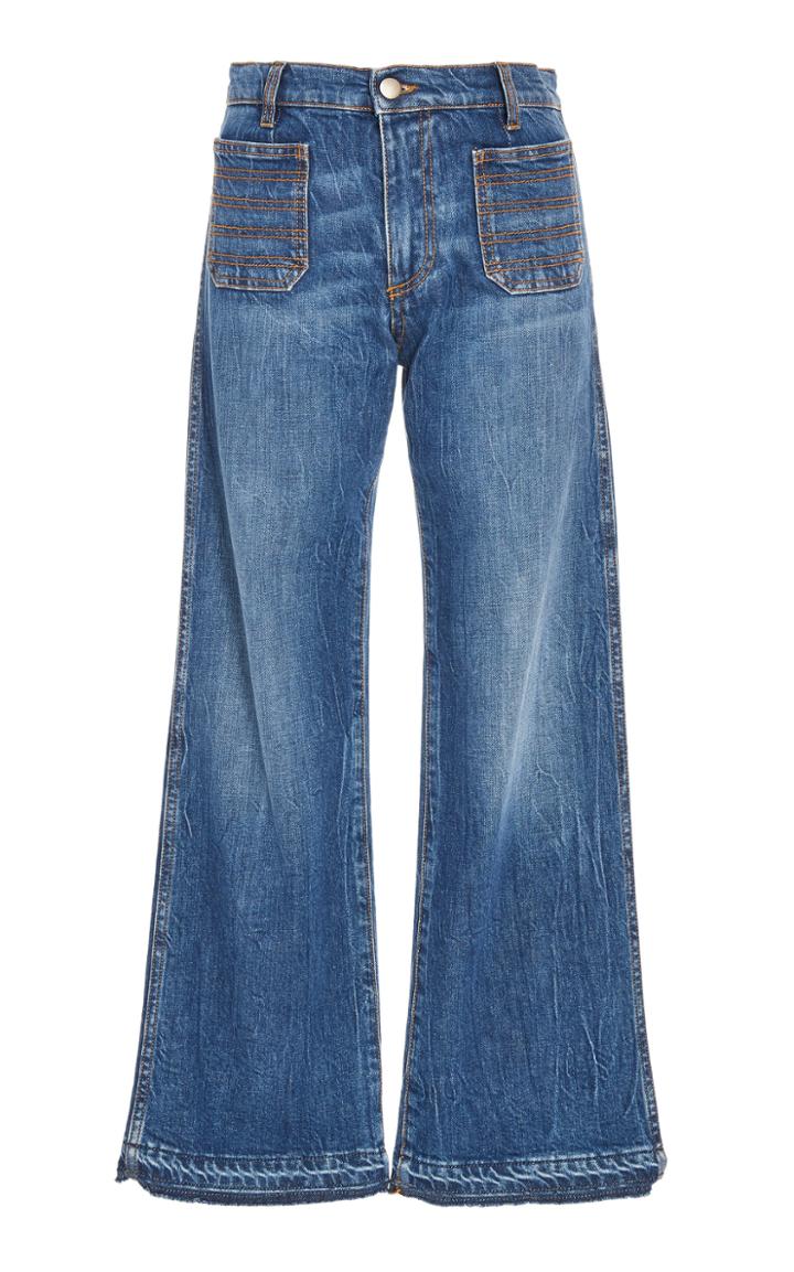 Philosophy Di Lorenzo Serafini Denim Cropped Flare Trouser