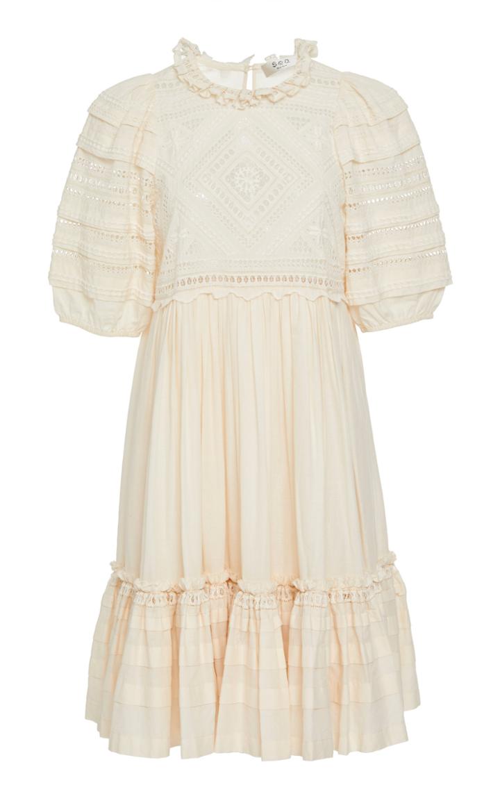 Moda Operandi Sea Talitha Cotton Midi Dress Size: 00