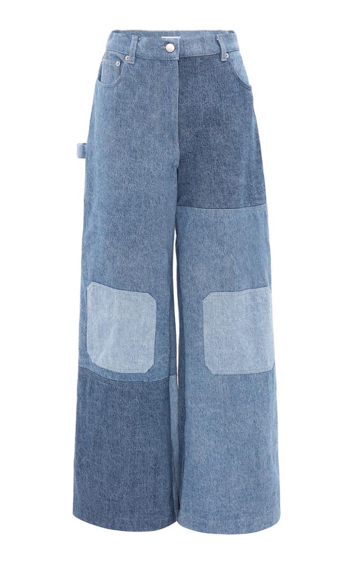 Moda Operandi Jw Anderson Patchwork Rigid High-rise Workwear Jeans