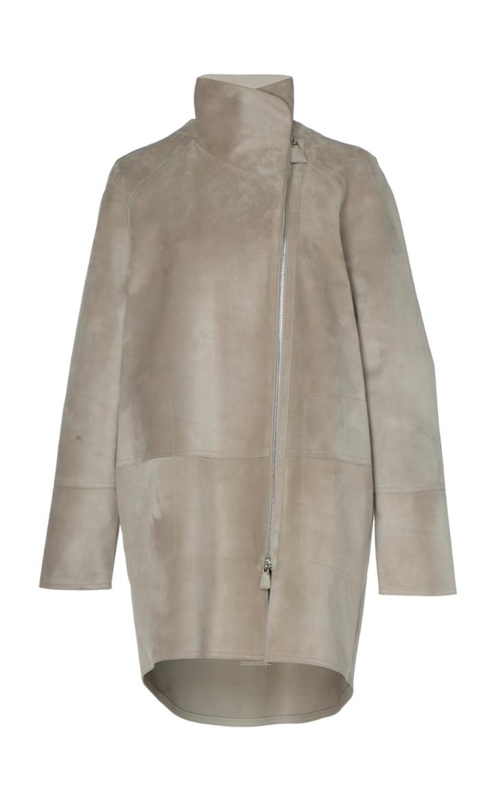 Akris Waterproof Suede Coat