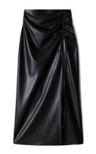 Moda Operandi Nanushka Malorie Faux-leather Ruched Skirt