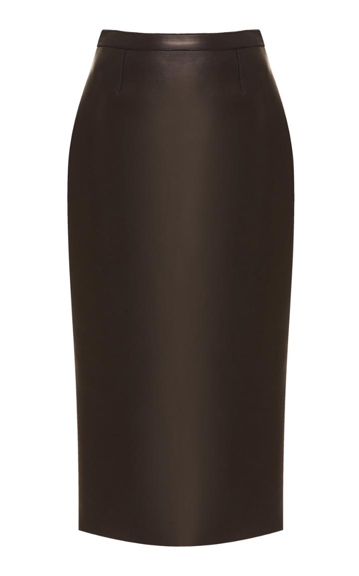 Rochas Ononi Leather Pencil Skirt