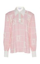 Rowen Rose Logo-printed Crepe Polo Shirt