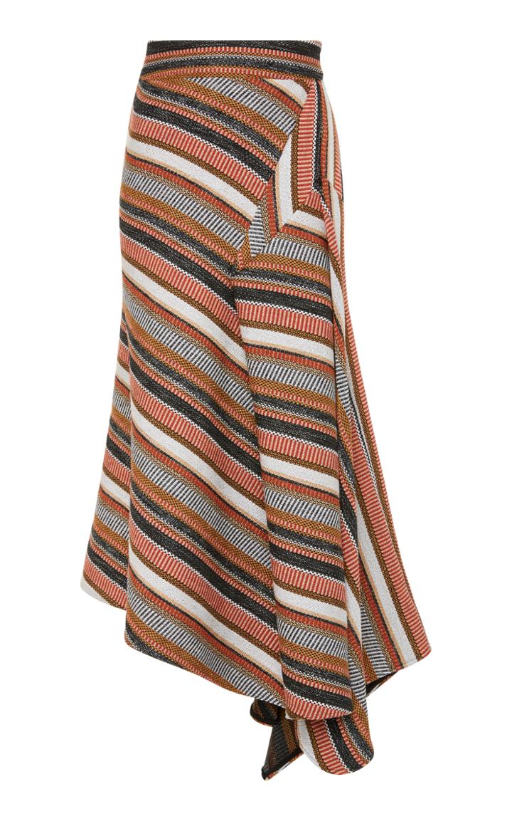 Maticevski Asymmetric Woven Midi Skirt