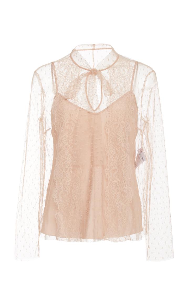 Red Valentino Point D'esprit Blouse