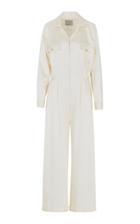 Moda Operandi Giuliva Heritage The Lauren Silk Herringbone Jumpsuit