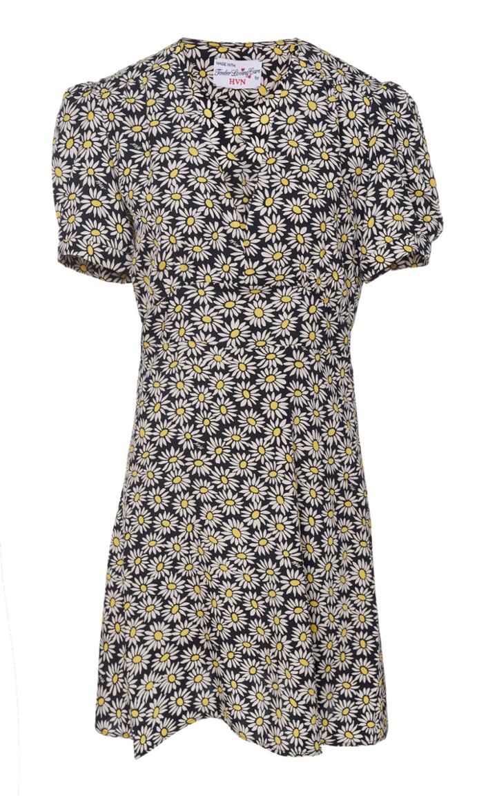 Hvn Exclusive Paula Floral-print Silk Mini Dress
