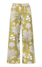 Maison Alma M'o Exclusive Cotton Embroidereded Wide Leg Pants