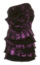 Moda Operandi Redemption Fuxia Layered Rose Denim Dress