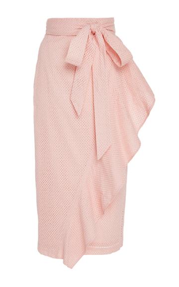 Marysia Swim Rose Seahaven Asymmetric Ruffle Skirt