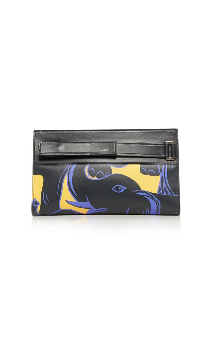 Lanvin Reglisse Pouch In Calf Leather