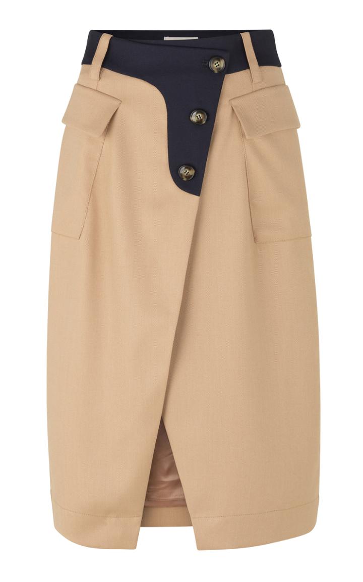 Moda Operandi Baum Und Pferdgarten Salvianne Two-tone Cady Skirt