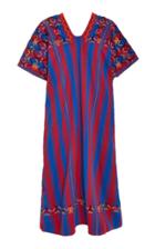 Pippa Holt Red And Blue Striped Cotton Midi Caftan