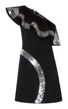 David Koma Embroidered Ruffle Mini Dress