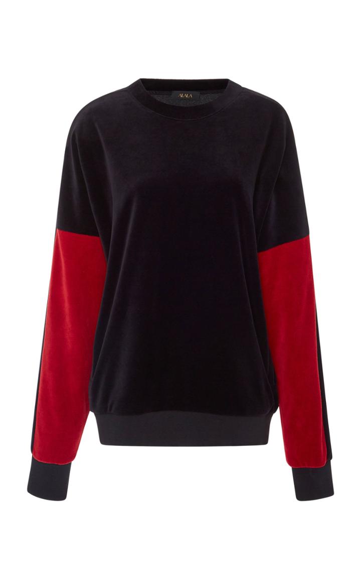 Alala Velour Crewneck Sweater