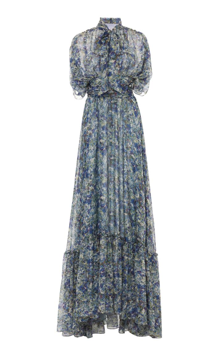 Moda Operandi Luisa Beccaria Printed Georgette Maxi Dress Size: 36