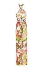 Josie Natori Halter Neck Floral Jumpsuit