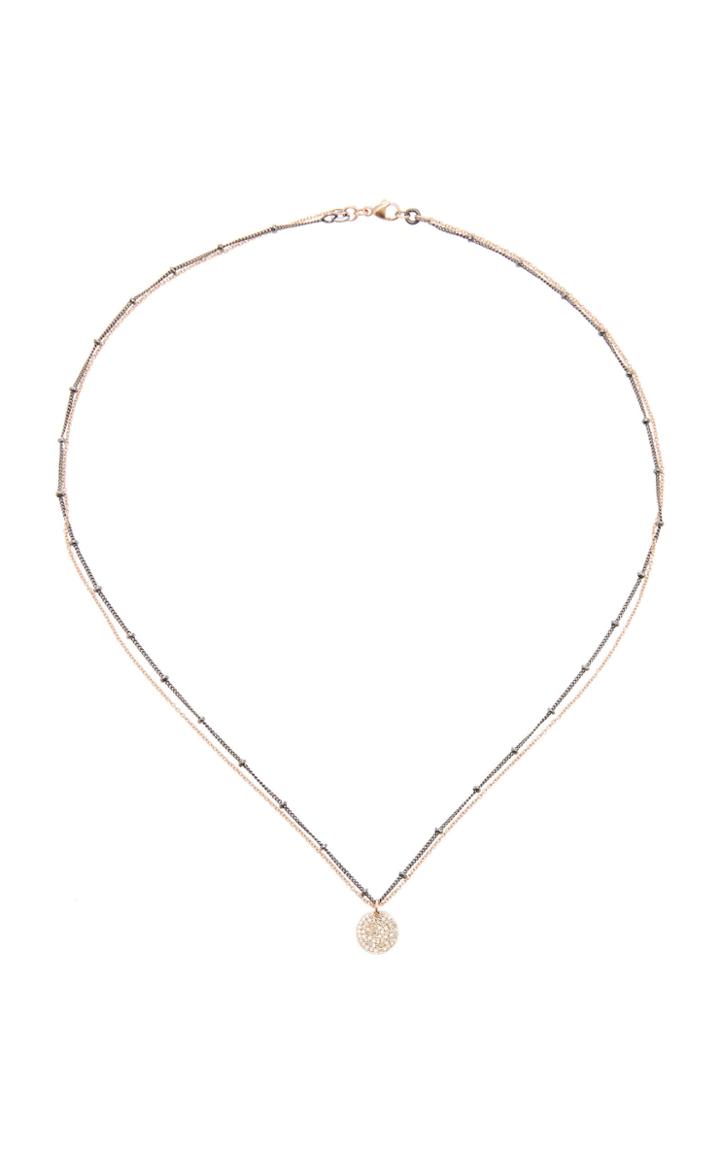 Nickho Rey 14k Rose Gold Rhodium-plated Diamond Necklace
