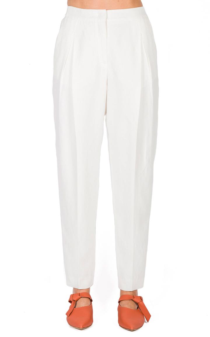 Moda Operandi Agnona Elastic Waist Cady Straight-leg Pant