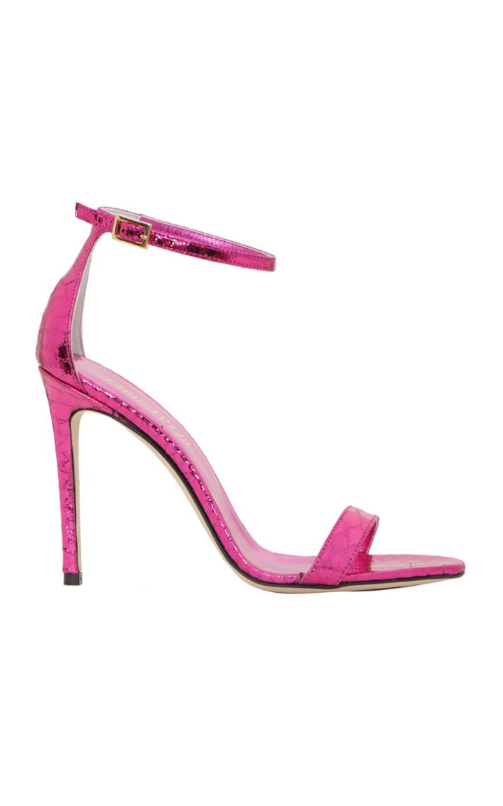 Paris Texas Nudist Python-effect Leather Sandals