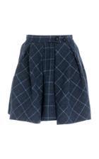 Dice Kayek Wool Plaid Mini Skirt