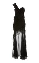 Amur Harlow One-shoulder Silk Gown