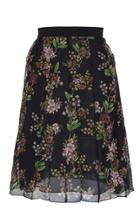 Giambattista Valli Floral Printed Silk Chiffon Skirt