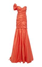 Naeem Khan Silk One Shoulder Gown