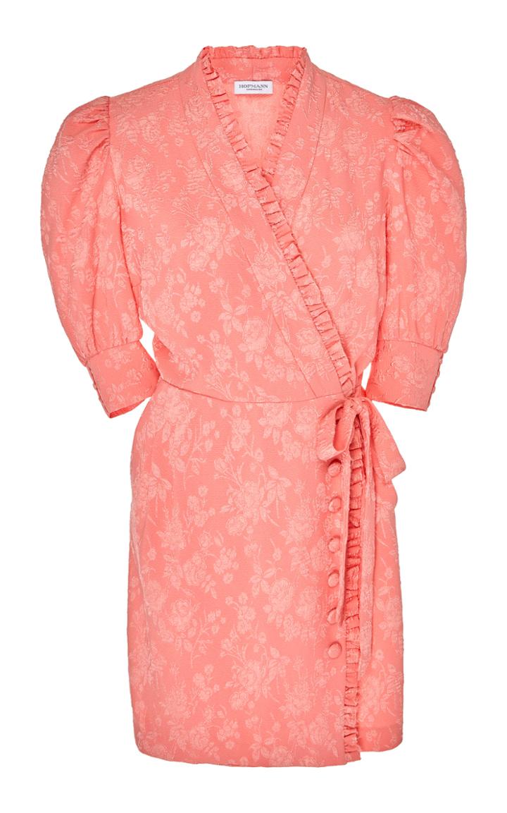 Hofmann Copenhagen Camille Printed Wrap Waist Mini Dress
