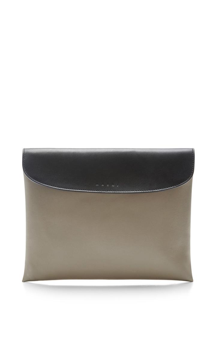 Marni Two-tone Leather Clutch