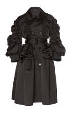Simone Rocha Belted Ruched Satin Coat