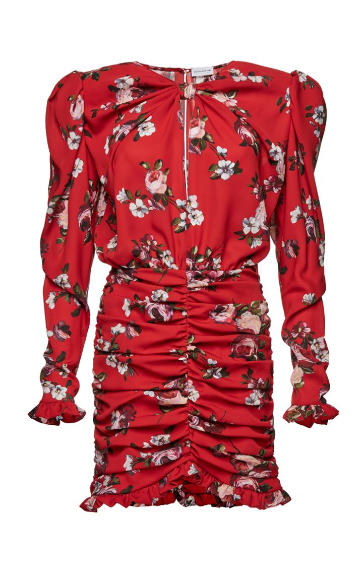 Magda Butrym Barletta Printed Silk-organza Mini Dress Size: 38