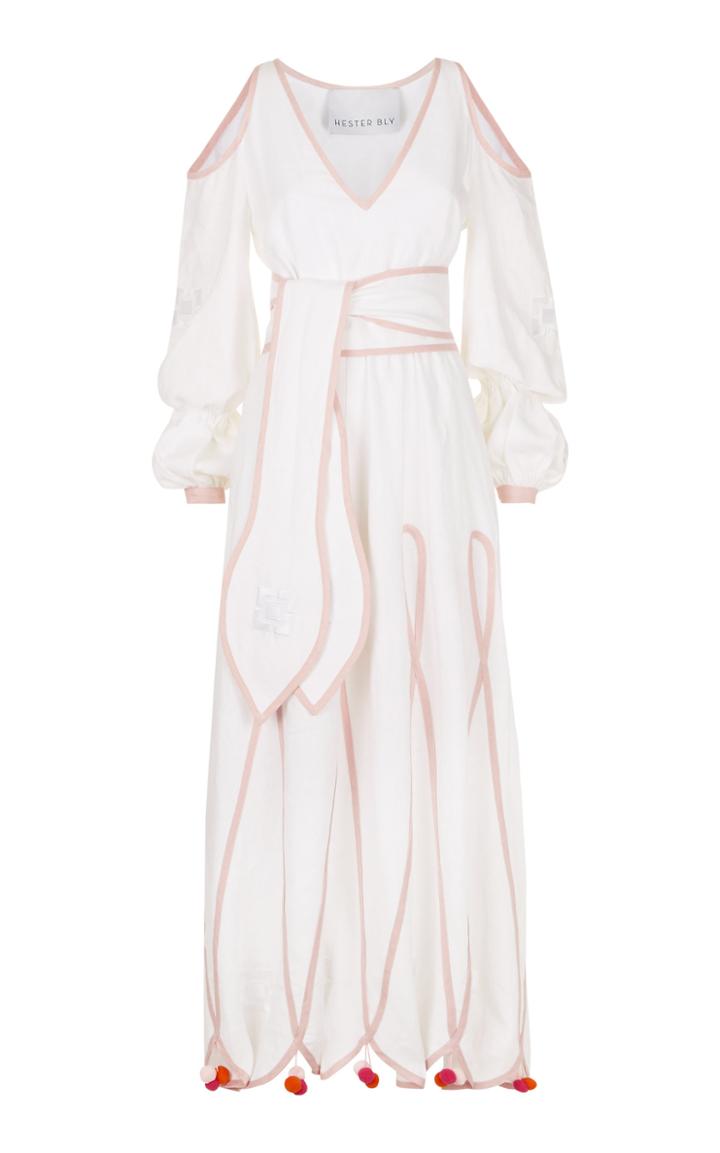 Hester Bly Helene Cold-shoulder Dress With Belt