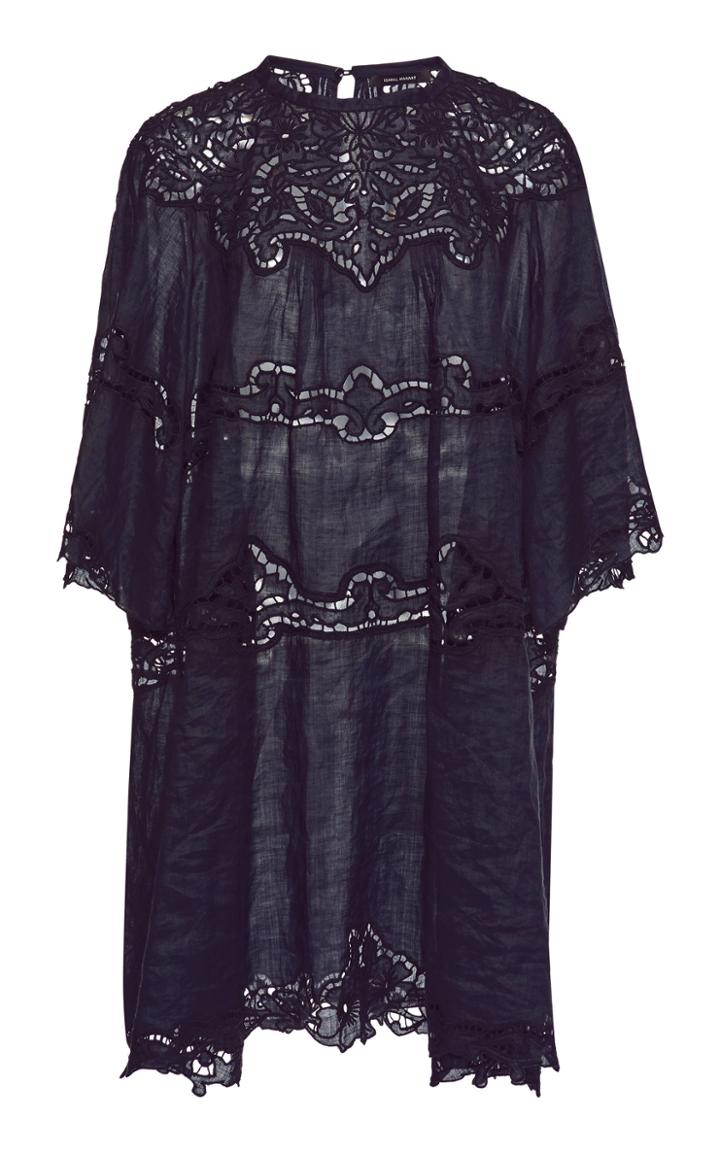 Isabel Marant Marlone Lace-trimmed Ramie Dress