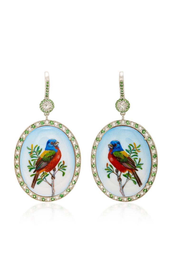 Axenoff Jewellery Thorn Birds Silver Drop Earrings