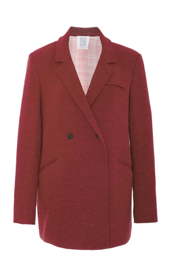 Rosie Assoulin Tweed Double Breasted Blazer